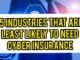 Industries That Are Least Likely To Need Cyber Insurance